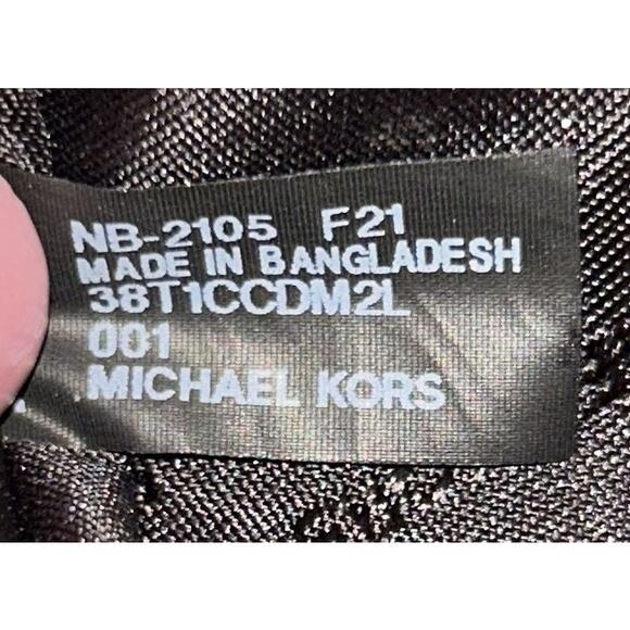 Michael Kors Camden Small Pebbled Leather Black Messenger Crossbody Bag - Picture 8 of 10